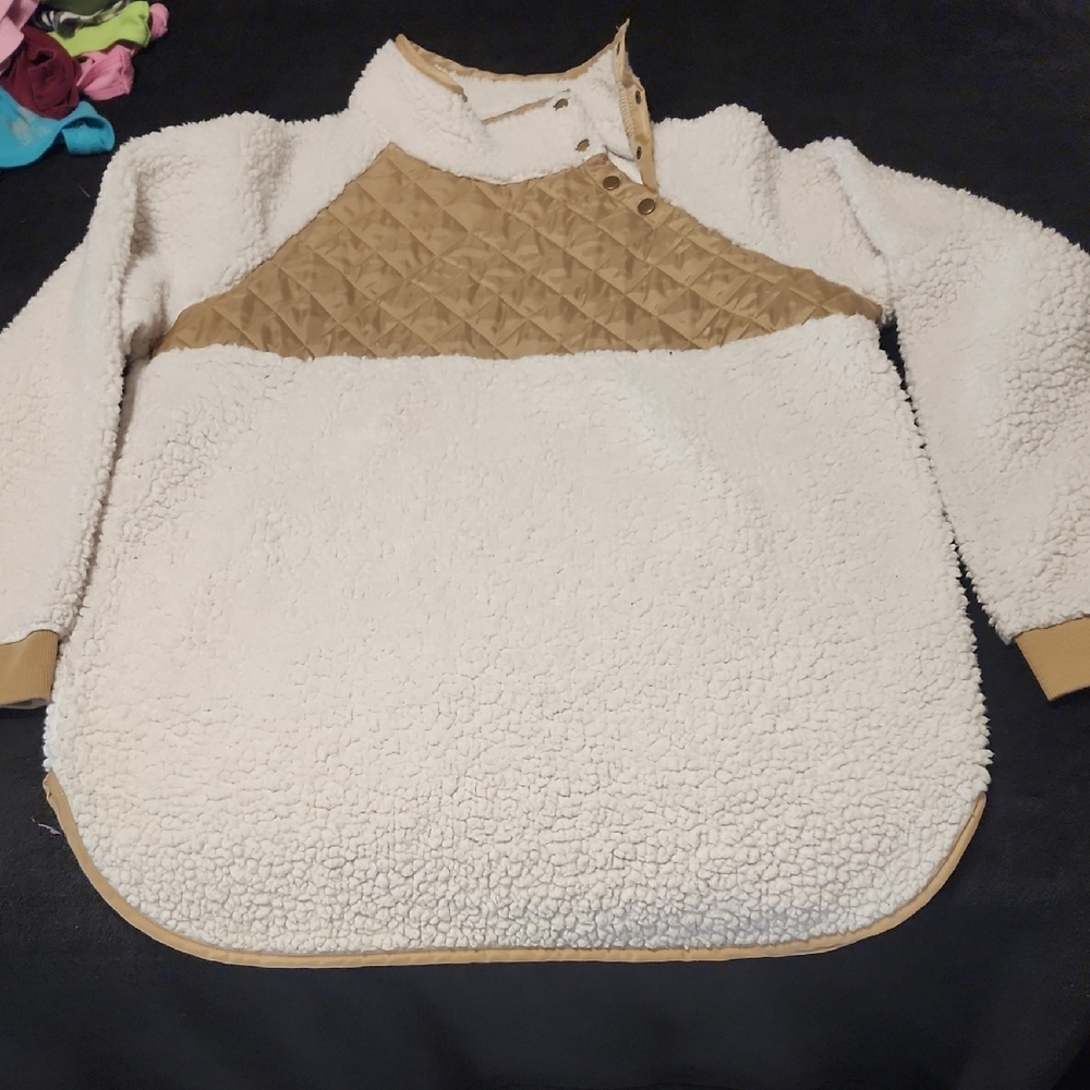 Cozy Cream and Tan Turtleneck Sweater